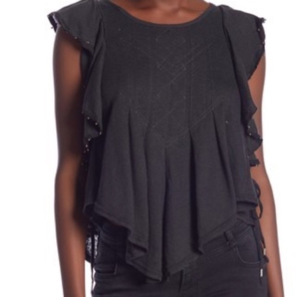 FREE PEOPLE TINY BELLS TANK TOP IN BLACK SIZE: S